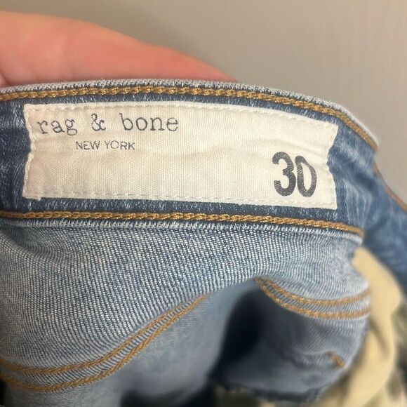 ✨Rag & Bone Nina High Rise Skinny Buttons Frayed Hem Sz 30 Jeans✨ - Picture 9 of 13